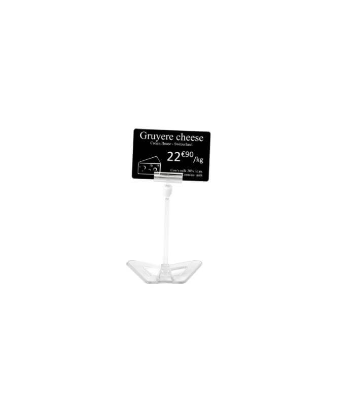 Portaprecios base cristal