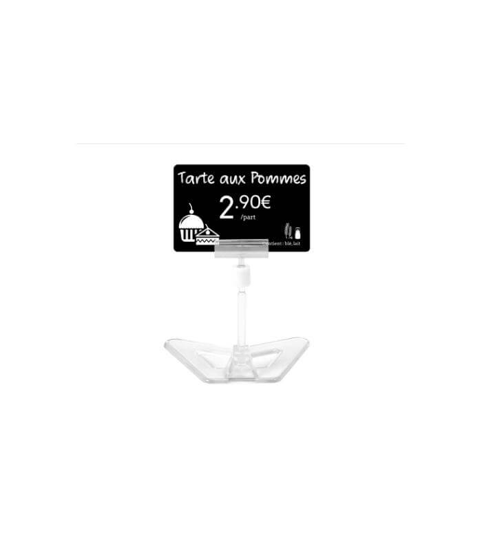 Portaprecios base cristal